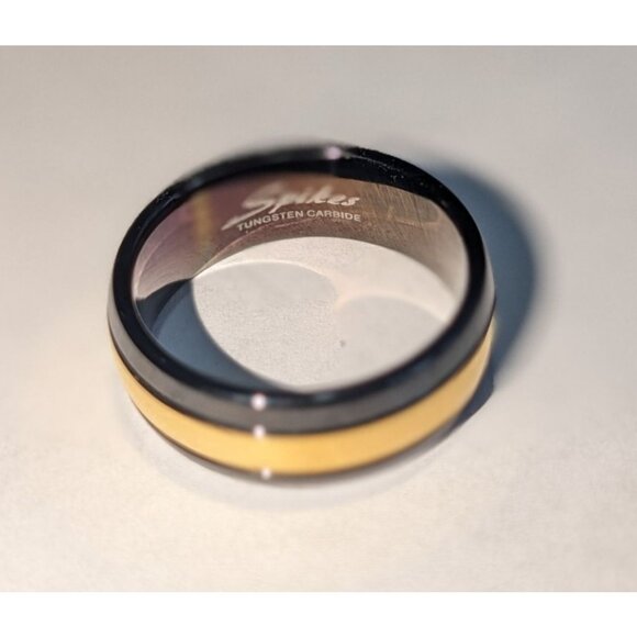 Black Gold Tungsten Carbide Ring Size 9.5 by Spikes - Picture 15 of 16